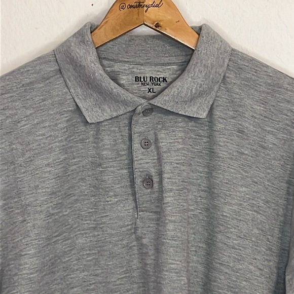 Blu Rock Heather Gray/Grey Short Sleeve Pique Polo in XL - Picture 3 of 13
